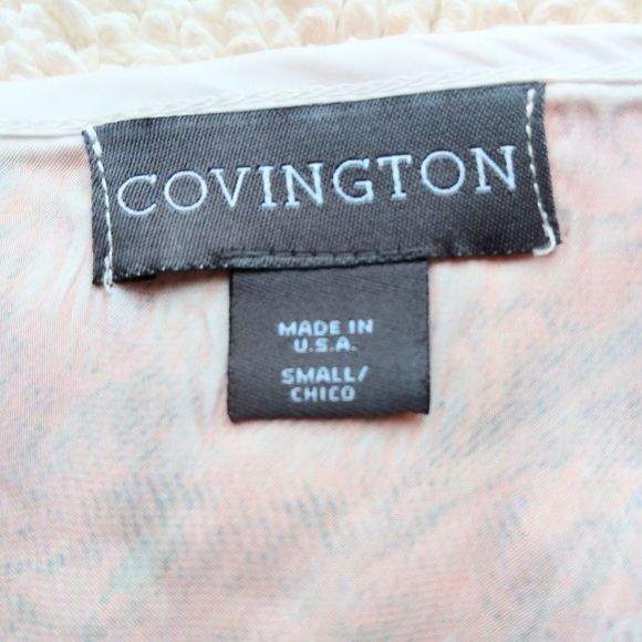 Covington Womens Red Floral Print Tunic Top Size Small - Picture 5 of 5